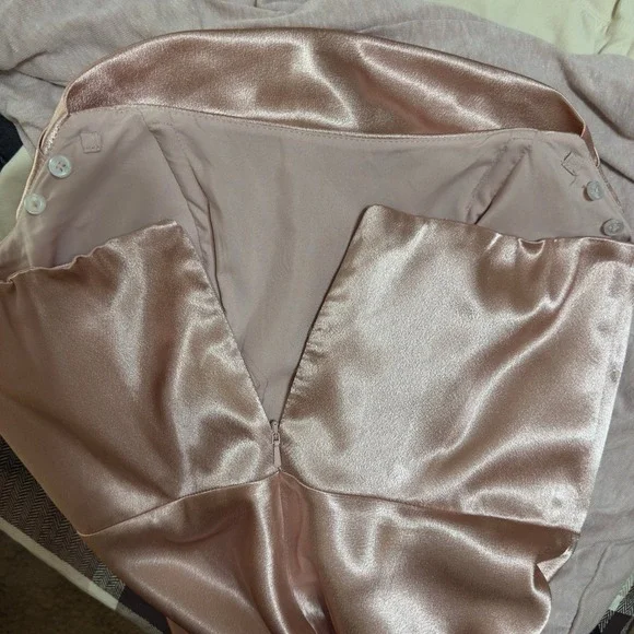 Birdy Grey Evening Special Occasion‎ Bridesmaid Dress Strapless Cowl Neck Pink S - Picture 4 of 5